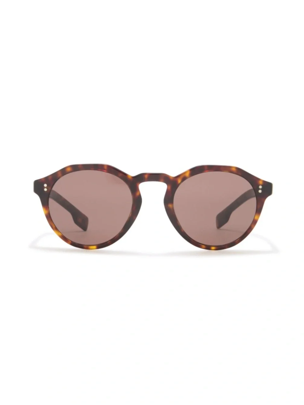 NWT! Burberry 50mm Round Sunglasses DARK HAVANA Tortoise Brown